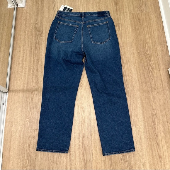 NWT Abercrombie & Fitch Curve Love 90s Straight Ultra High Rise Jeans Marble - Picture 8 of 8